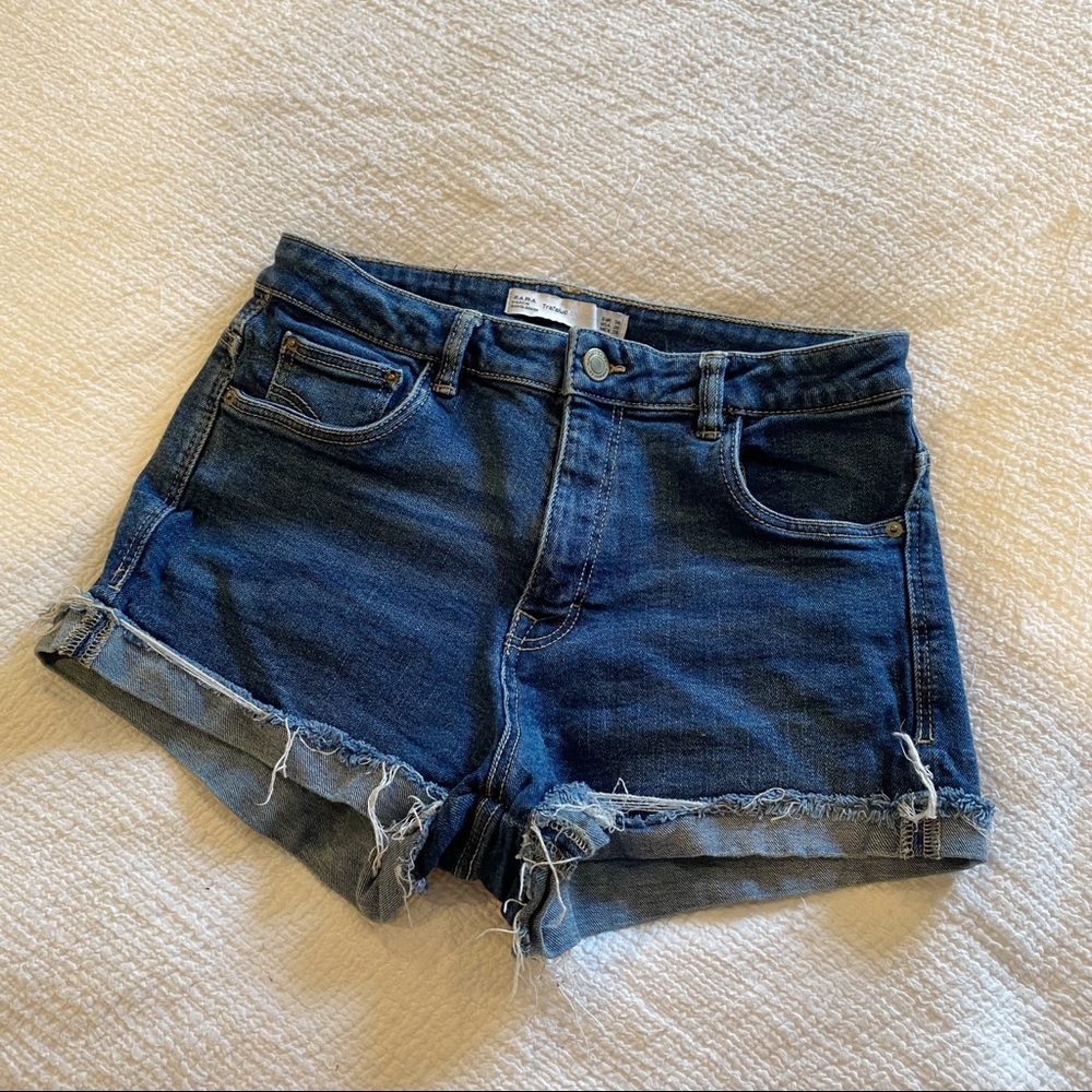 Zara | High Waisted Denim Shorts